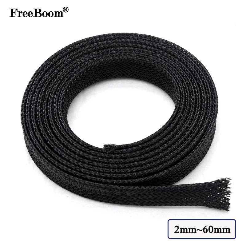 Cable Sleeve Braided - Manicotti treccia in PET nero da
