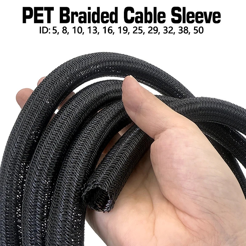 Cable Sleeve Braided - Guaina per Cavi 2M/5M, Diametro Interno