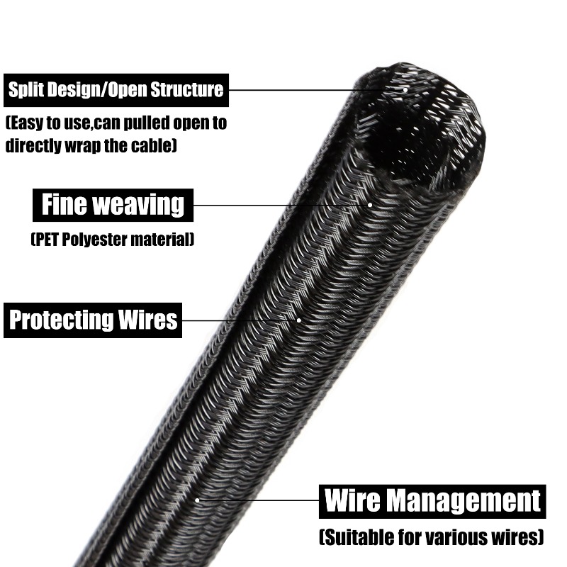 Guaina Intrecciata in PET Nera - Cable Sleeve Braided recensione e prezzo