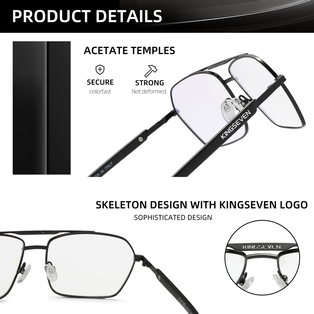 KINGSEVEN Occhiali rettangolar - Gaming Glasses Tinted recensione e prezzo